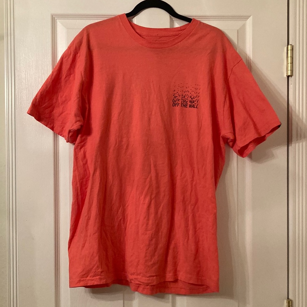 Salmon pink vans shirt